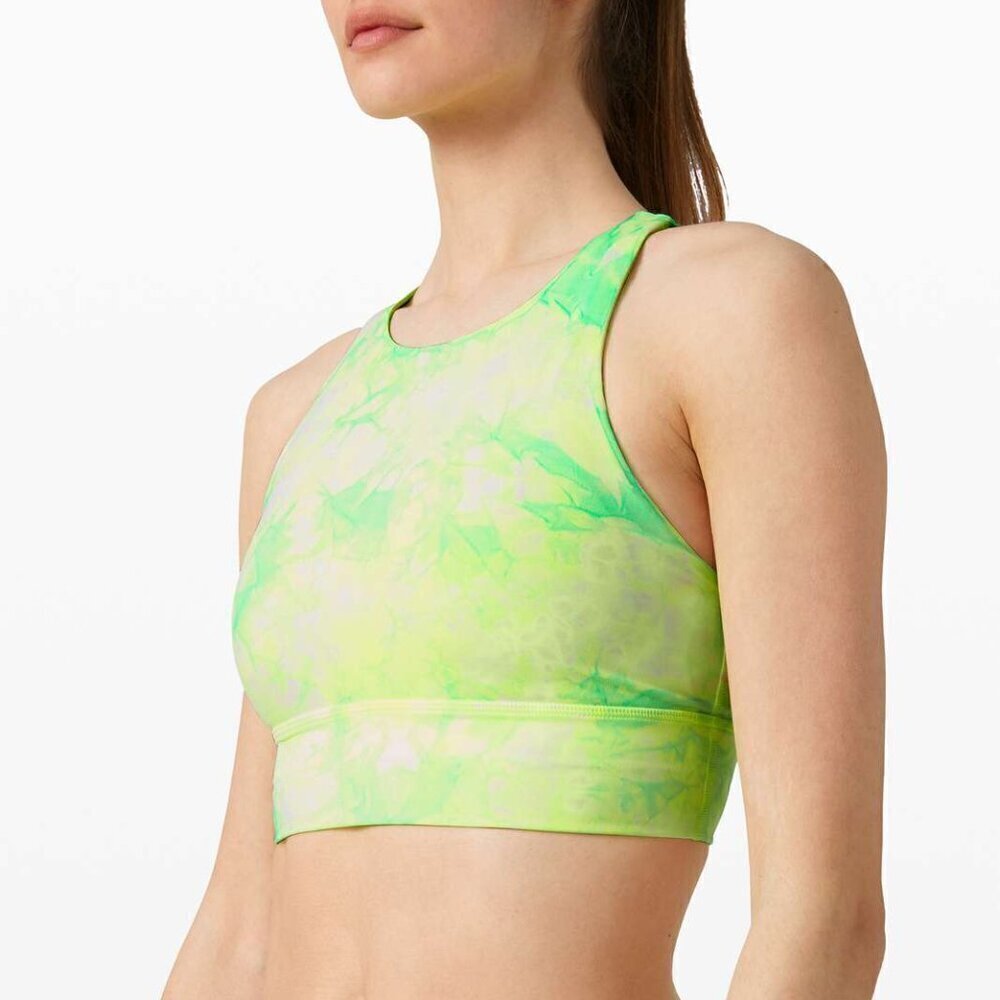 Lululemon Energy Bra High Neck Long Line Shibori *Medium Support B-D